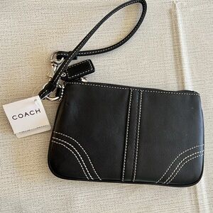 Black Coach Signature Wristlet- NWT